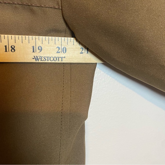 Richman Brothers Mens 44 Tan Trench Coat Removable Zip Lining Vintage Business - Picture 4 of 9